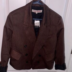 Free People Chocolate Brown Blazer